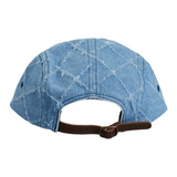 Boné Supreme Punched Denim Camp - Washed Indigo