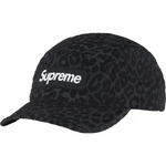 Boné Supreme Leopard Corduroy Camp Cap - Preto