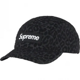 Boné Supreme Leopard Corduroy Camp Cap - Preto