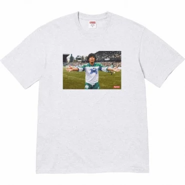 Camiseta Supreme Maradona - Cinza
