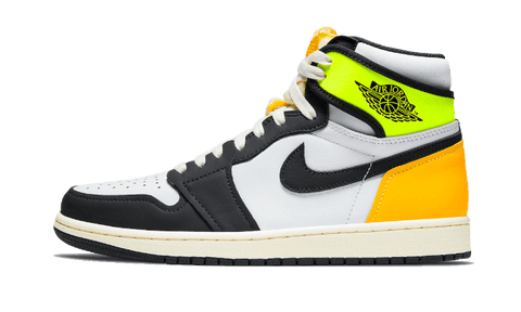 Jordan 1 Retro High White Black Volt University Gold