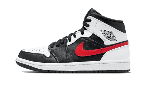 Jordan 1 Mid Black Chile Red White